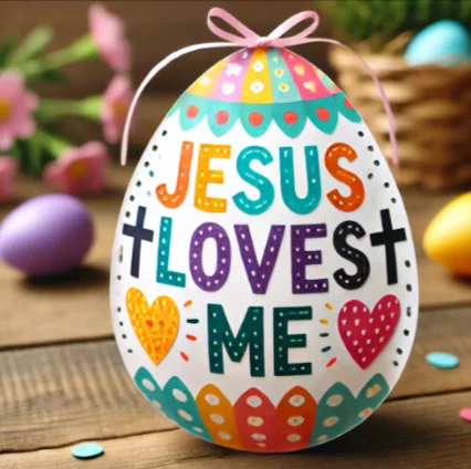 Jesus Loves Me Egg Craft