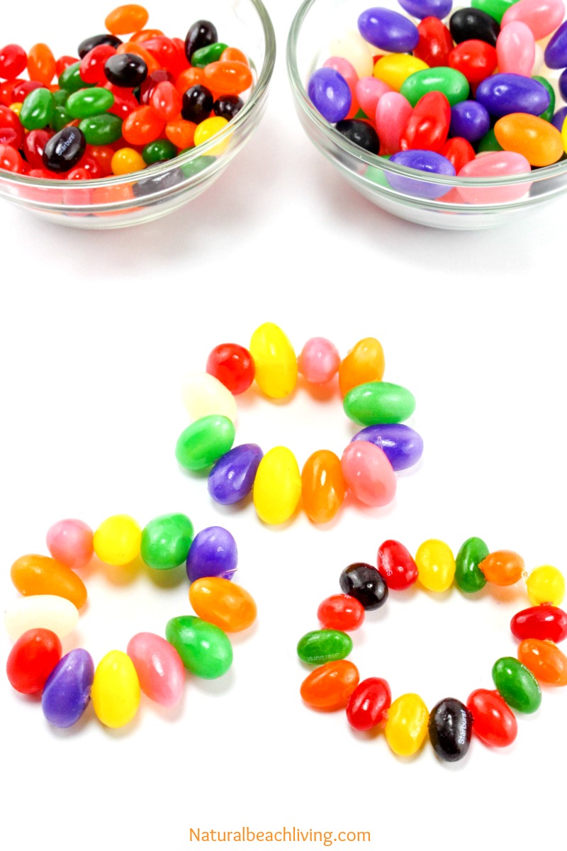 Sweet Jelly Bean Crafts Bracelet for Easter (Free Prayer Printable)