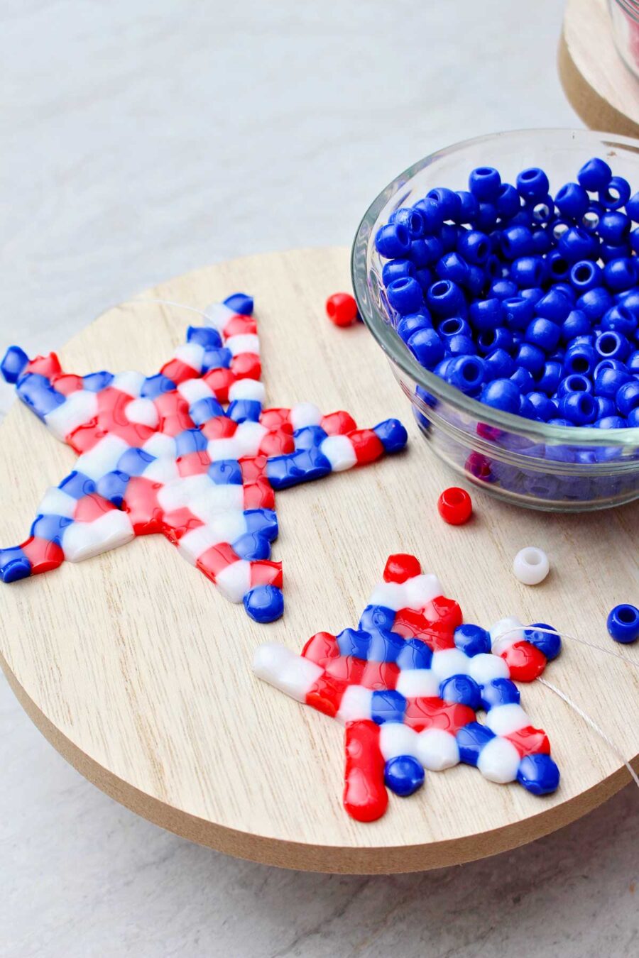 DIY Fourth of July Melted Beads Craft