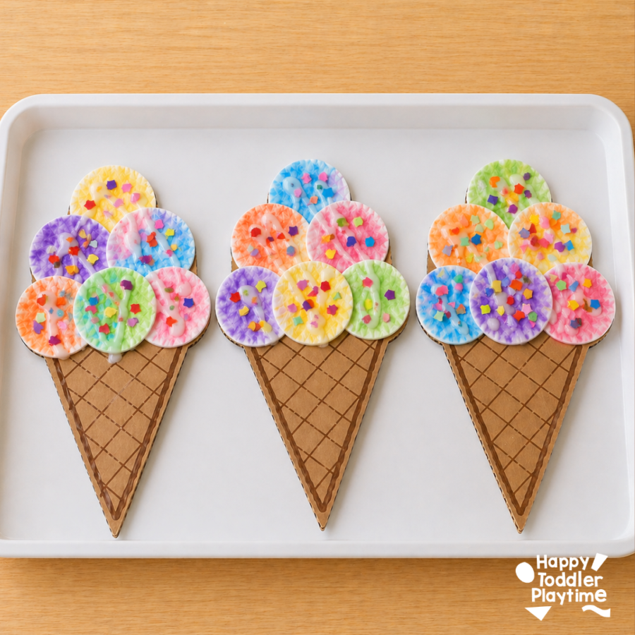 Cotton Pad Ice Cream Craft