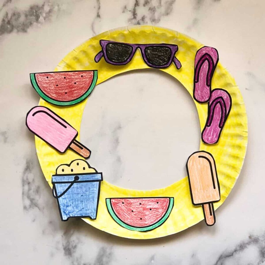 Summer Paper Plate Wreath