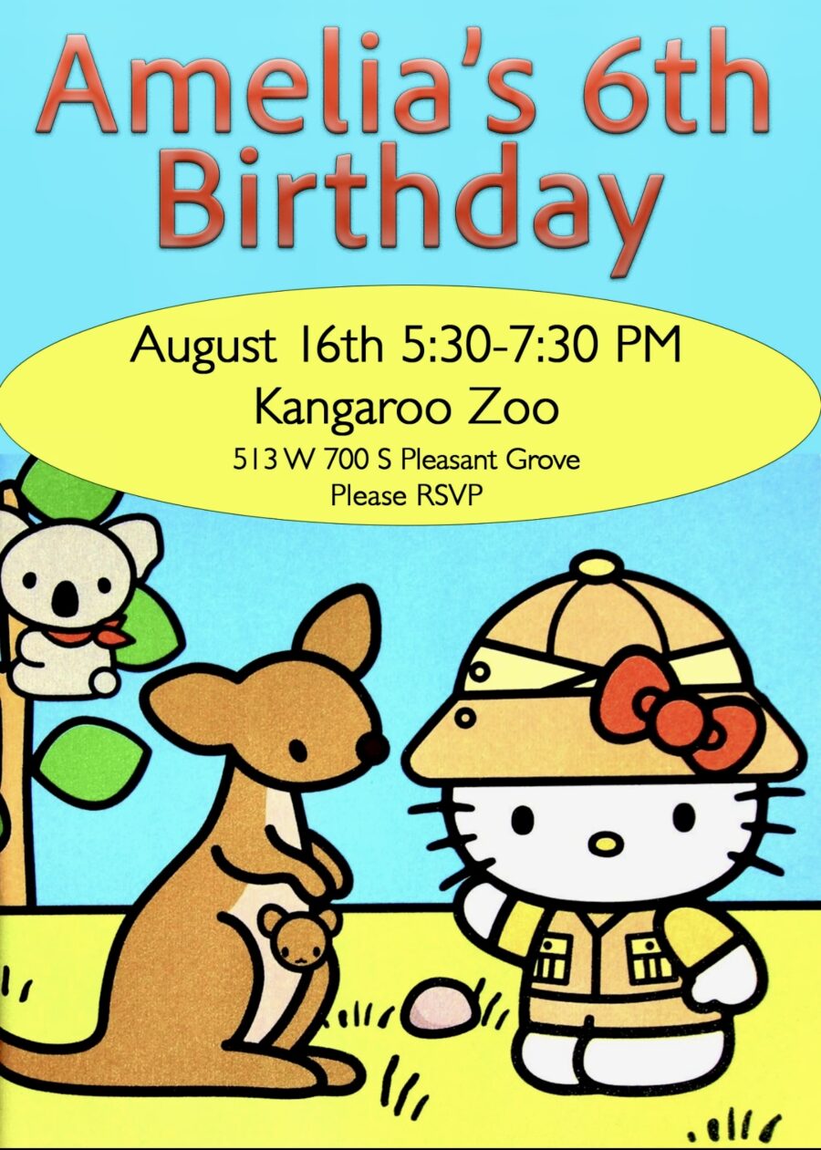 Hello Kitty Birthday Party Invitation