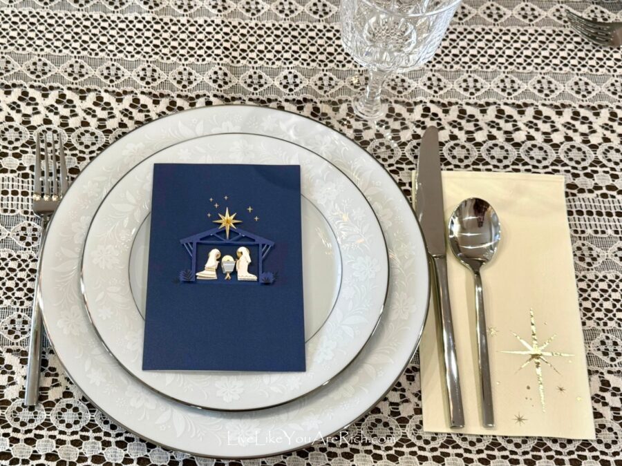 Christmas Nativity Tablescape