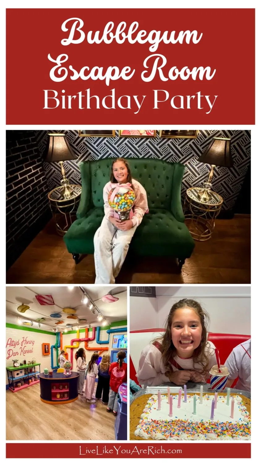 Bubblegum Escape Room Birthday Party