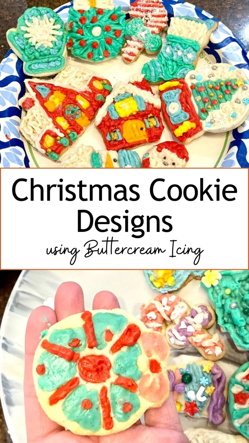 Christmas Cookie Designs using Buttercream Icing