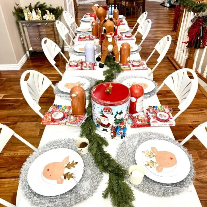 Rudolph Tablescape for Kids