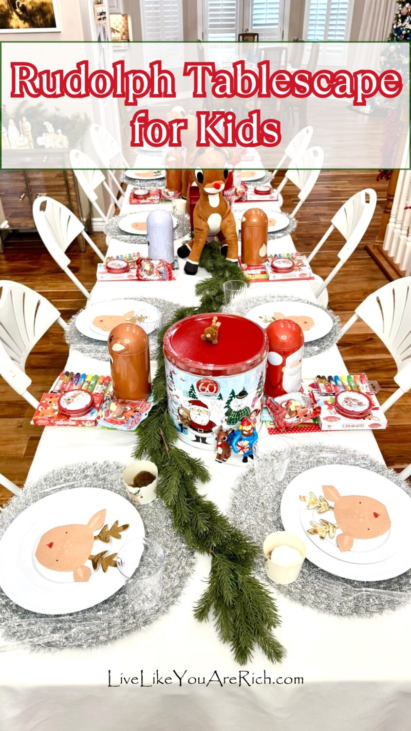 Rudolph Tablescape for Kids