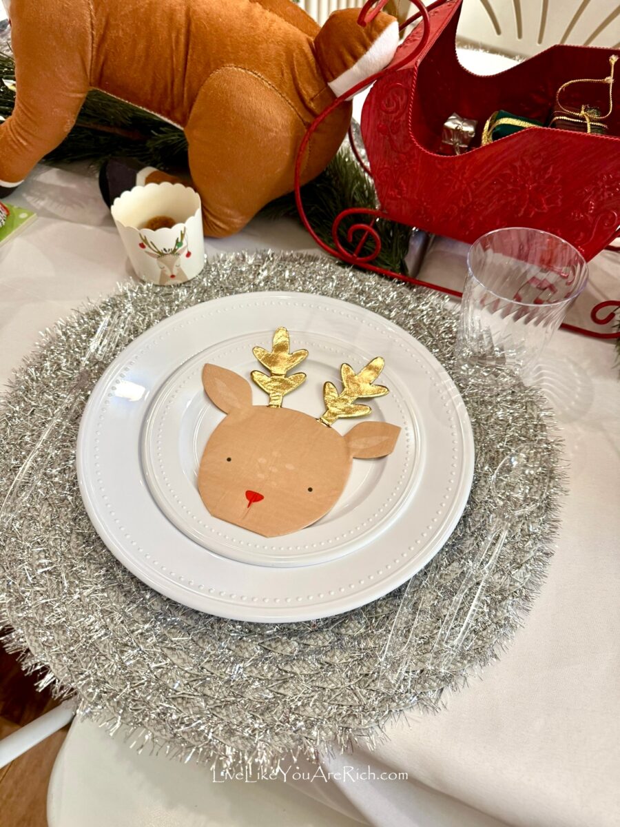 Rudolph Tablescape for Kids