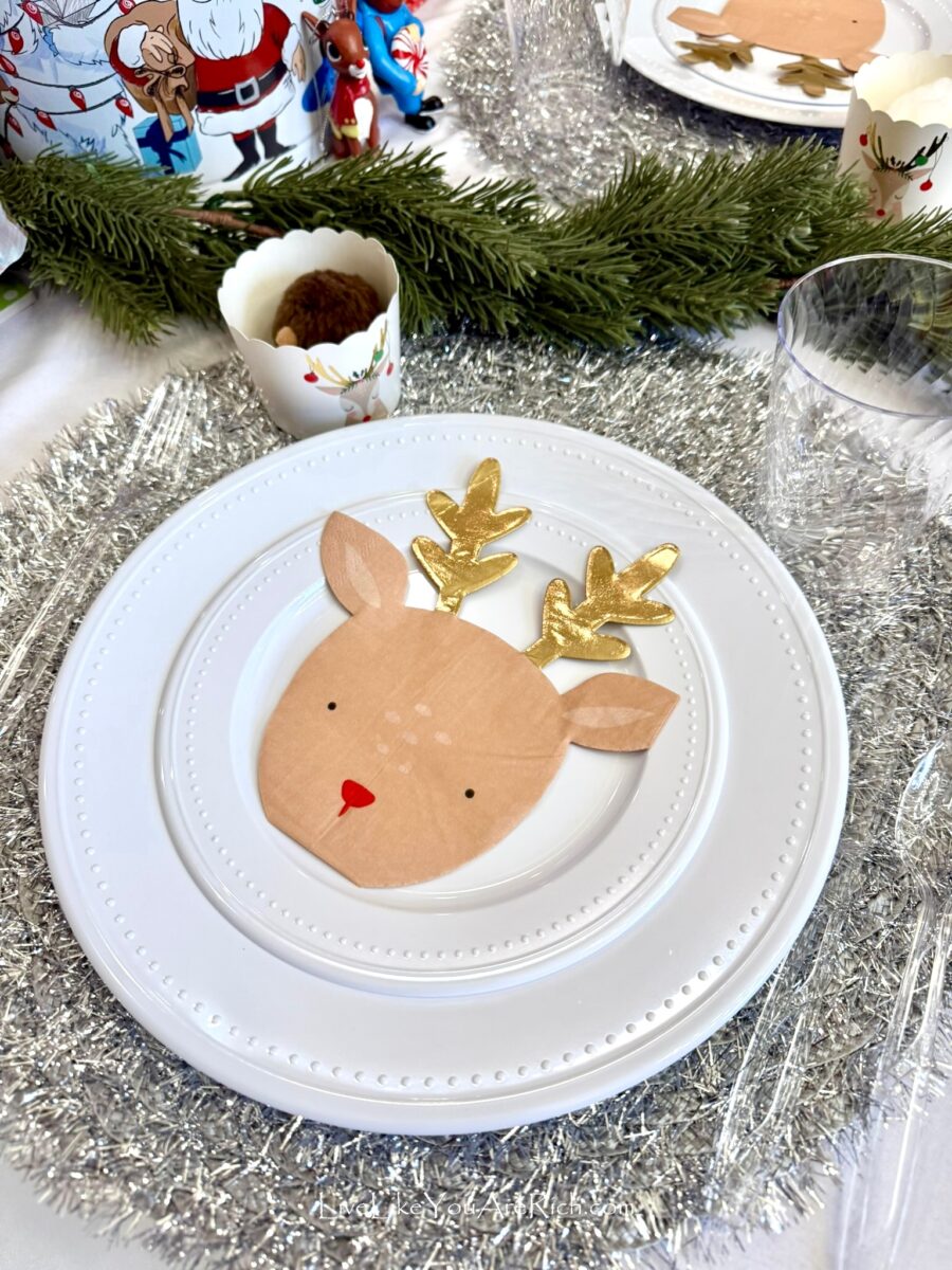 Rudolph Tablescape for Kids