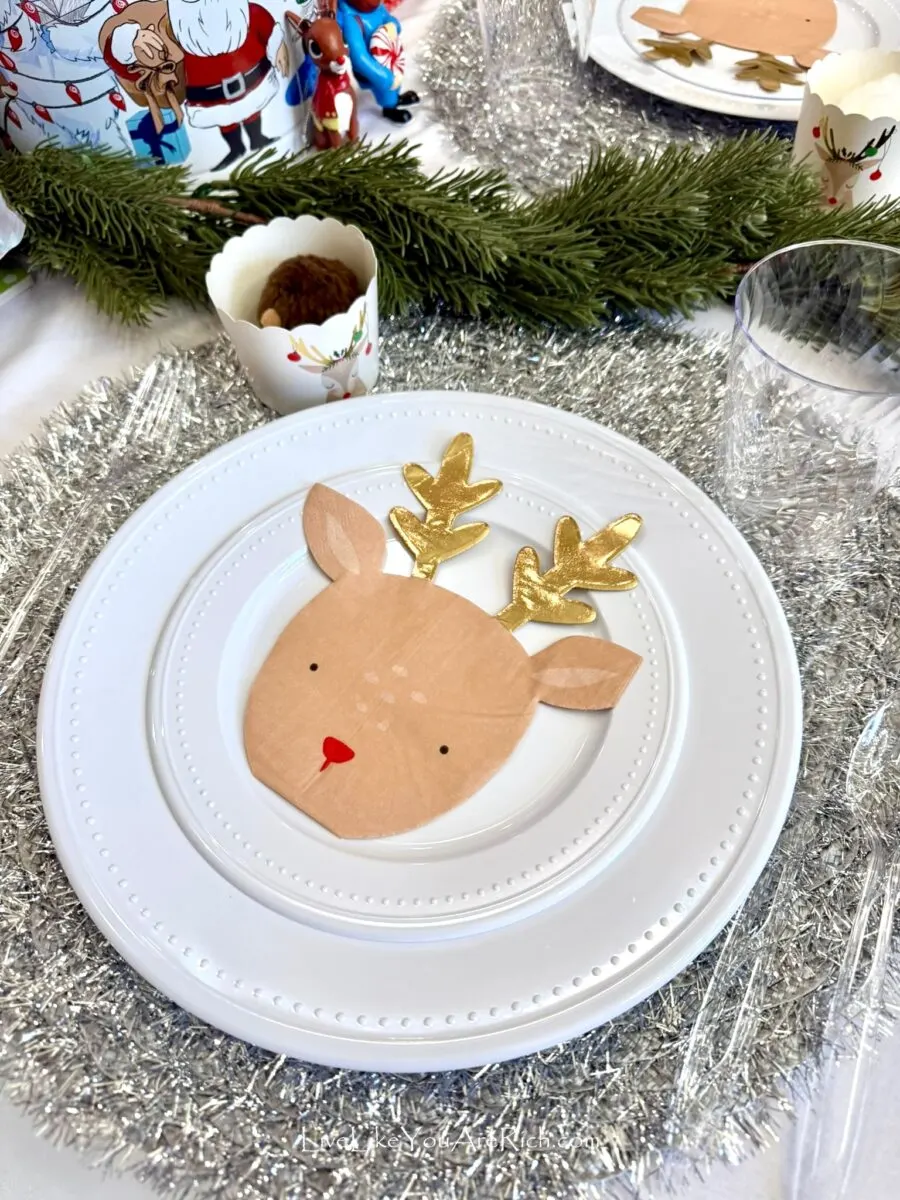 Rudolph Tablescape for Kids