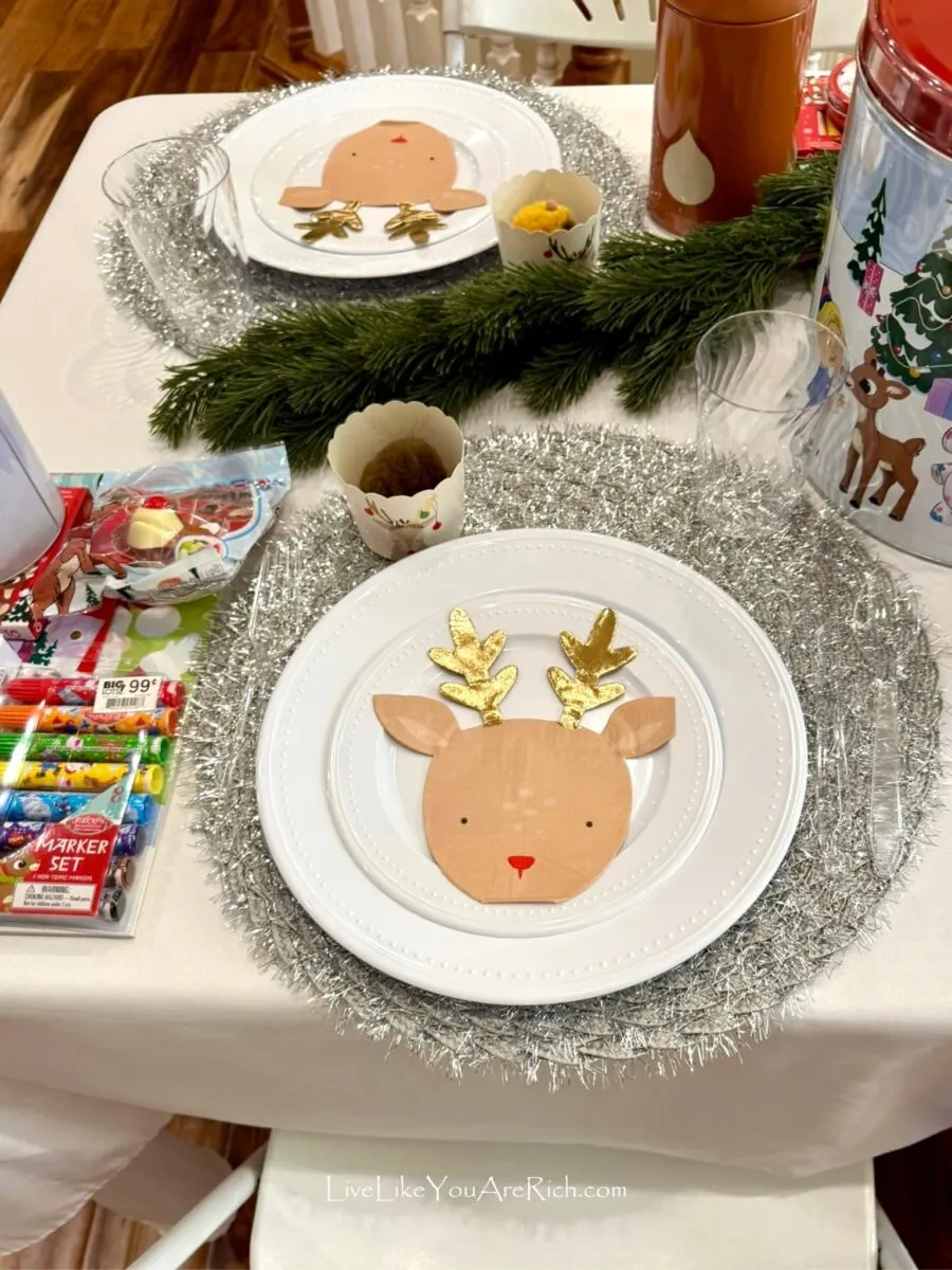 Rudolph Tablescape for Kids