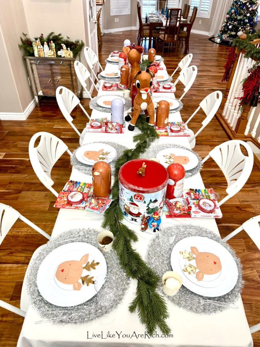 Rudolph Tablescape for Kids