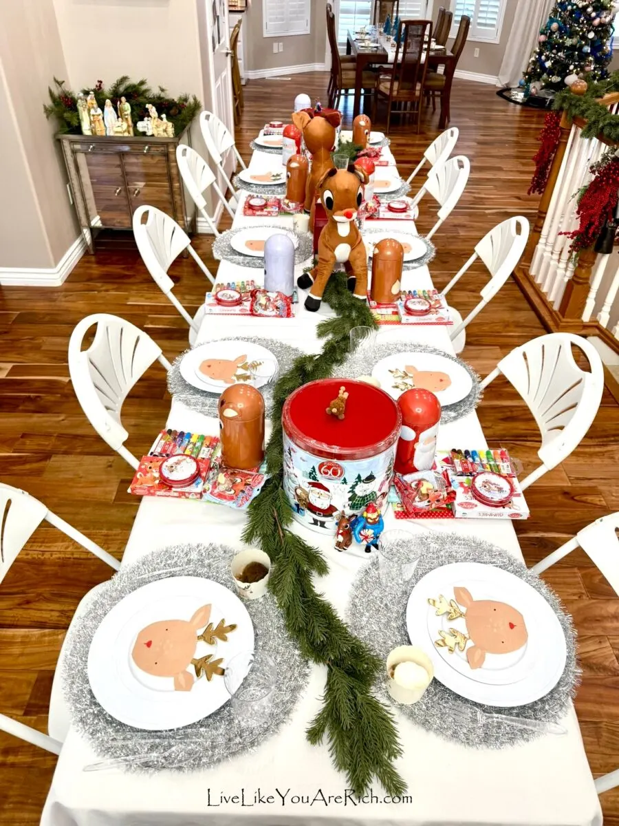 Rudolph Tablescape for Kids
