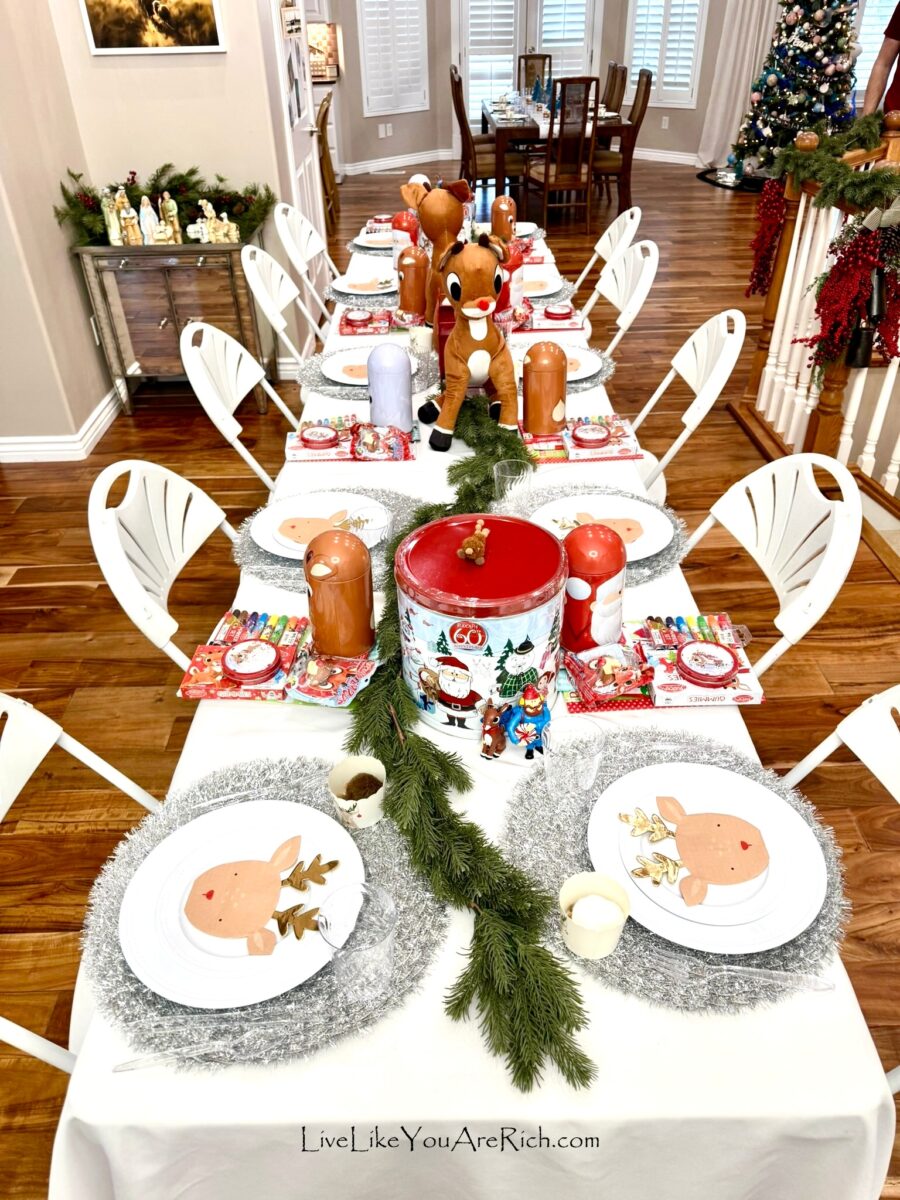 Rudolph Tablescape for Kids