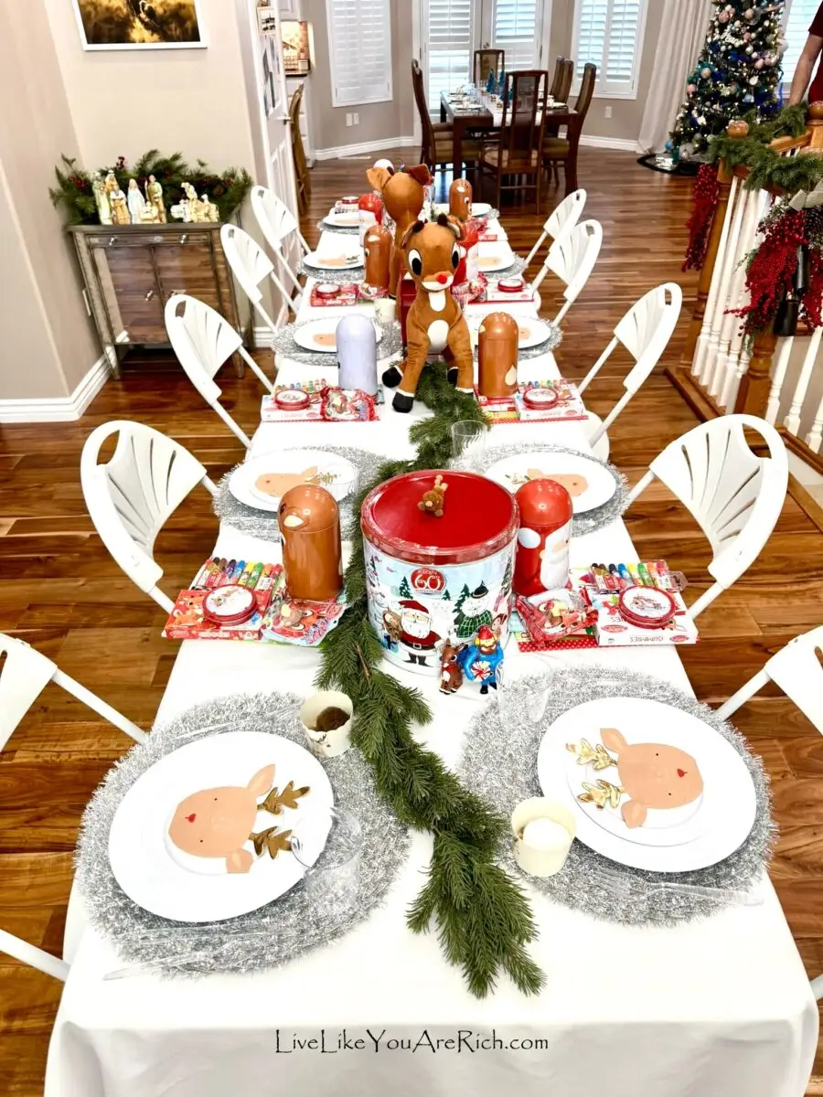 Rudolph Tablescape for Kids