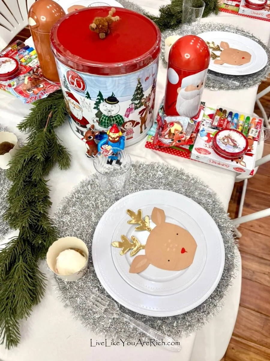 Rudolph Tablescape for Kids