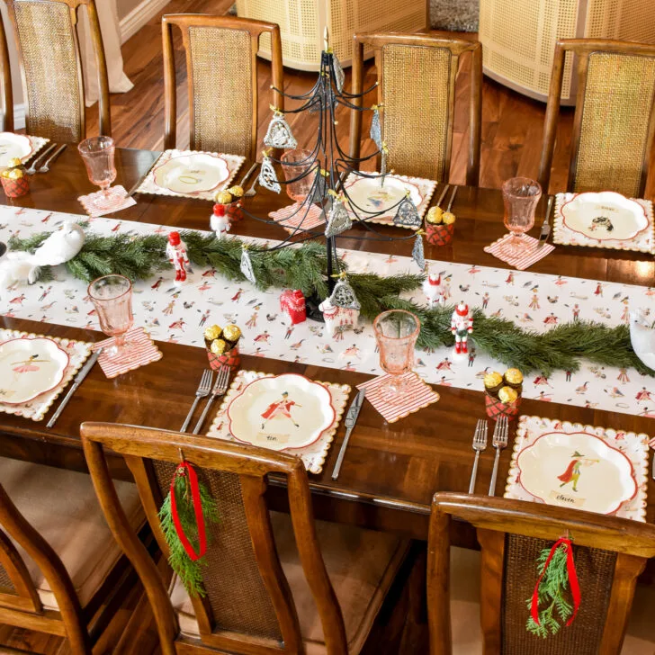 The Twelve Days of Christmas Tablescape