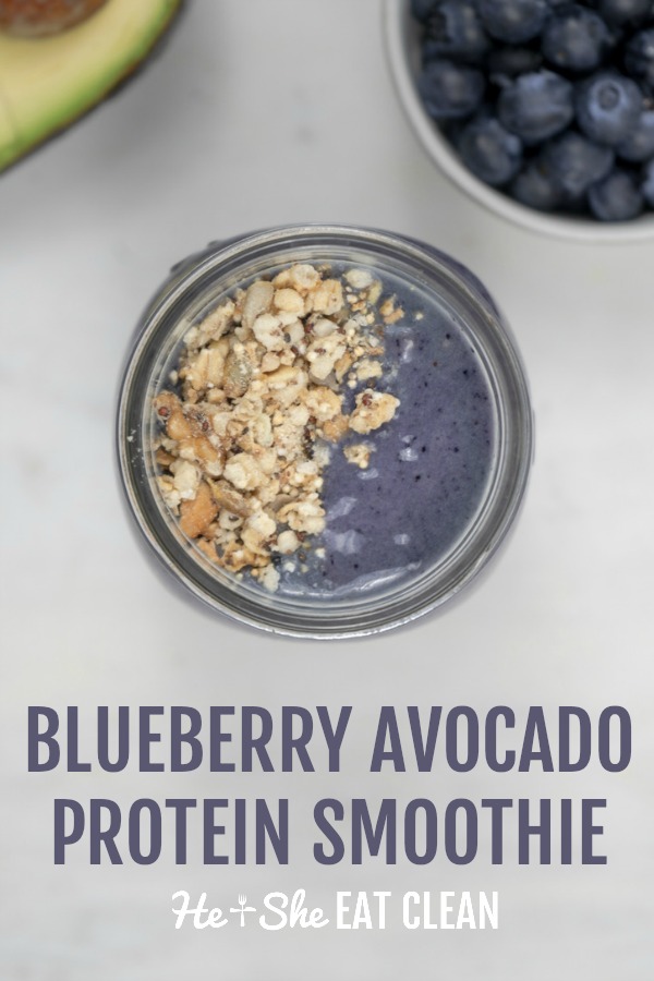 Blueberry Avocado Protein Smoothie