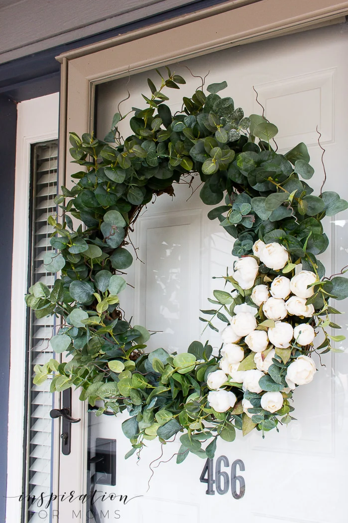 Elegant Peony Eucalyptus Spring Wreath
