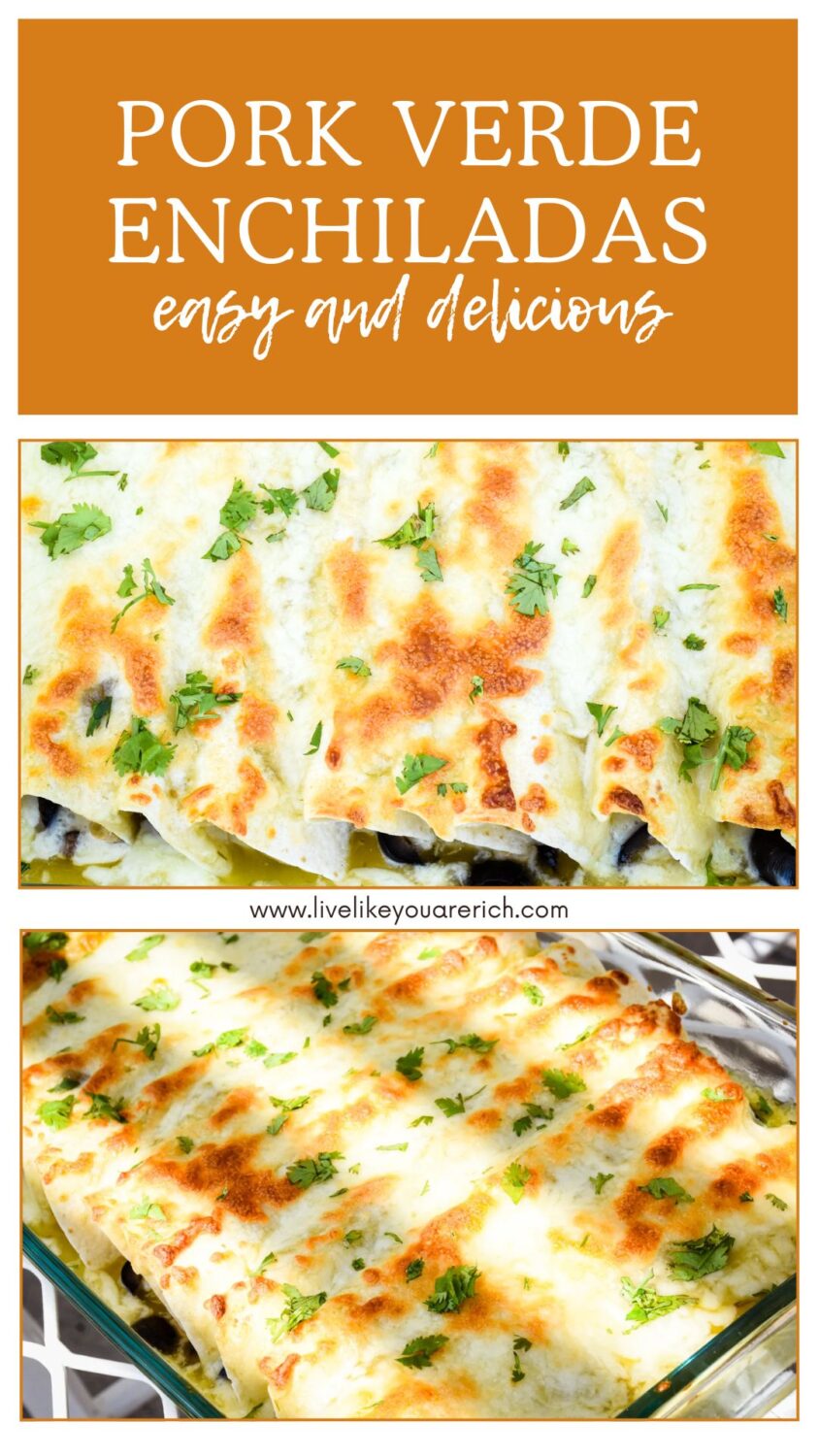 Pork Verde Enchiladas