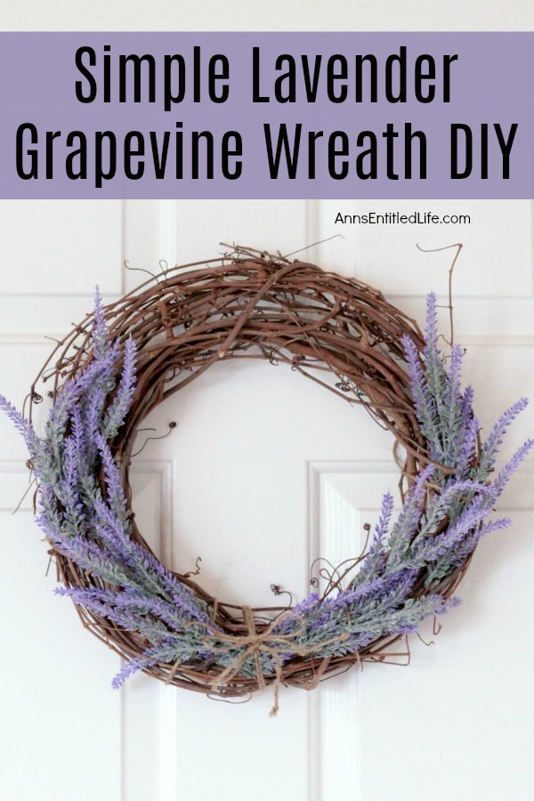 Simple Lavender Grapevine Wreath