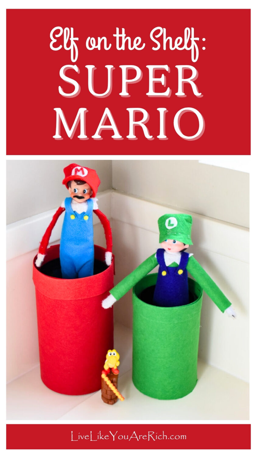Super Mario Elf on the Shelf