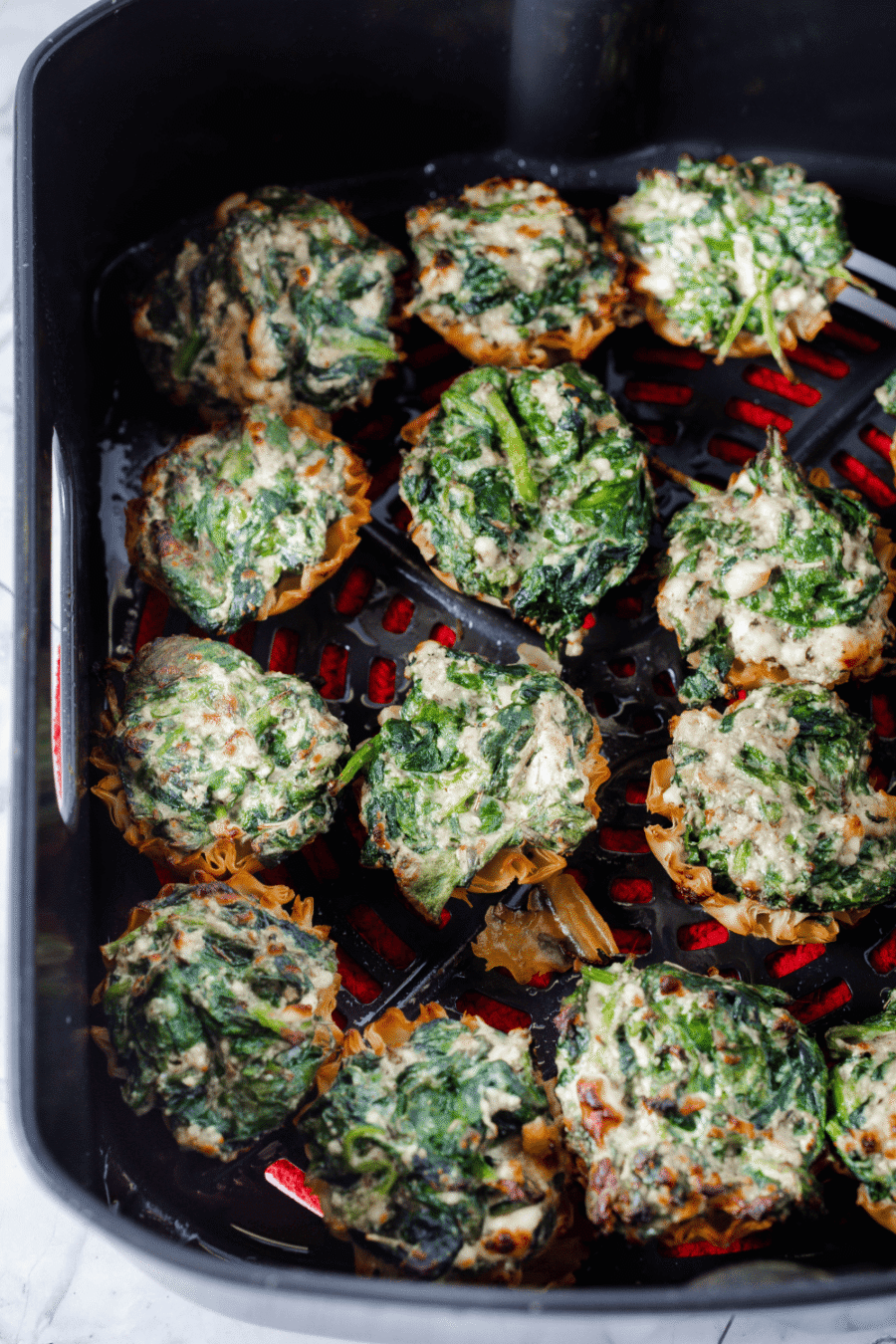 Air Fryer Spanakopita Phyllo Cups