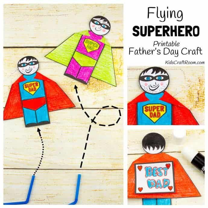 Flying Superhero Father's Day Craft