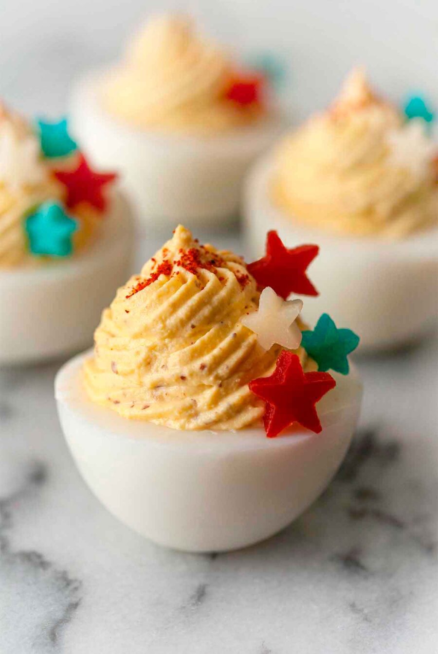 4th of July deviled eggs
