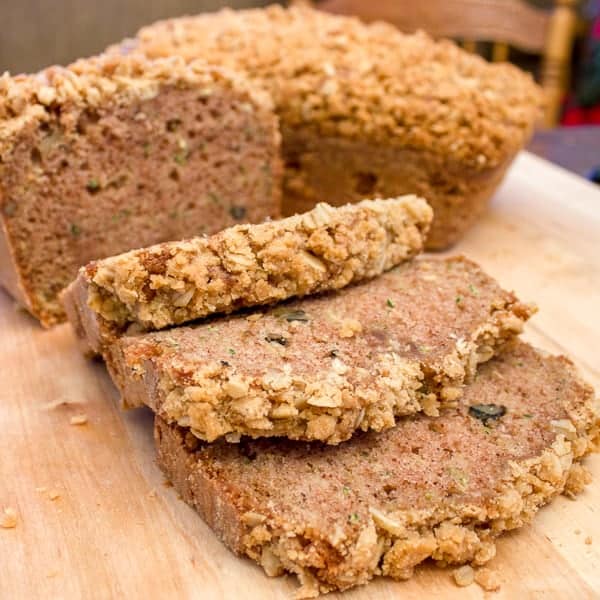 Zucchini Bread with Crumble Topping