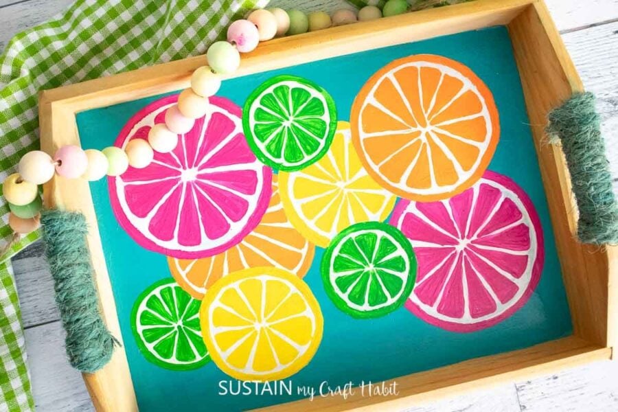Painted Citrus Serving Tray