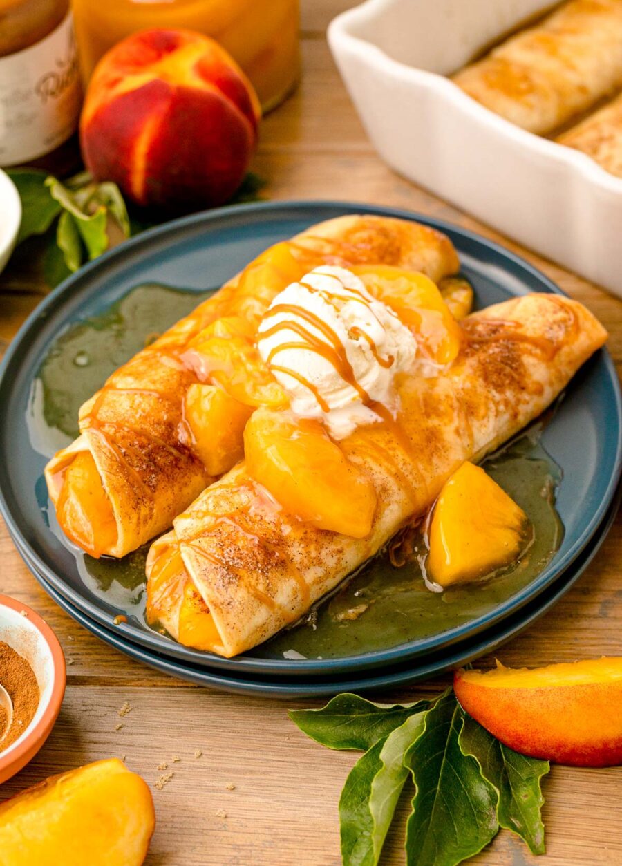 Peach Pie Enchiladas