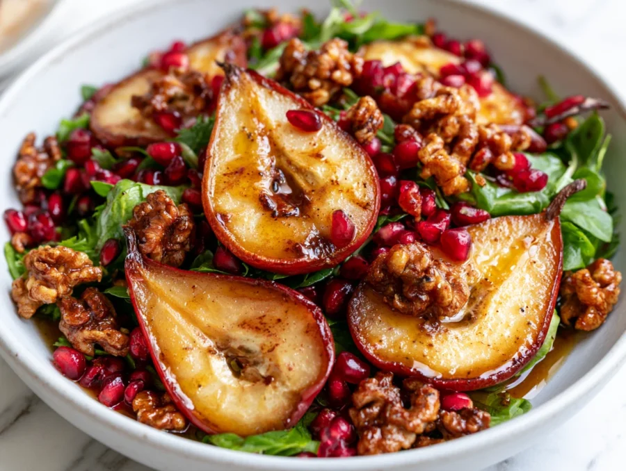 Pear Salad With Pomegranate Seeds Recipe