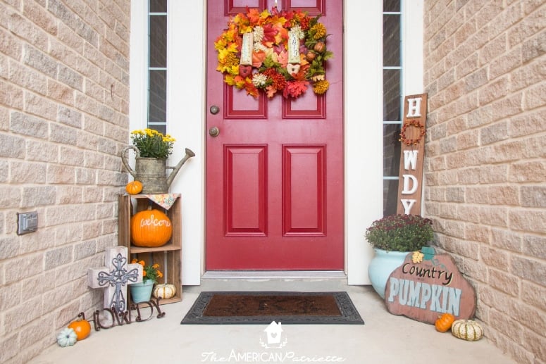Small Front Porch for Fall