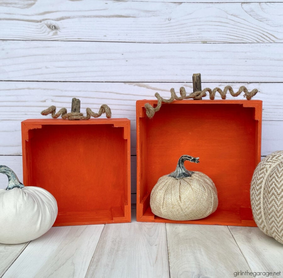 DIY Crate Pumpkins