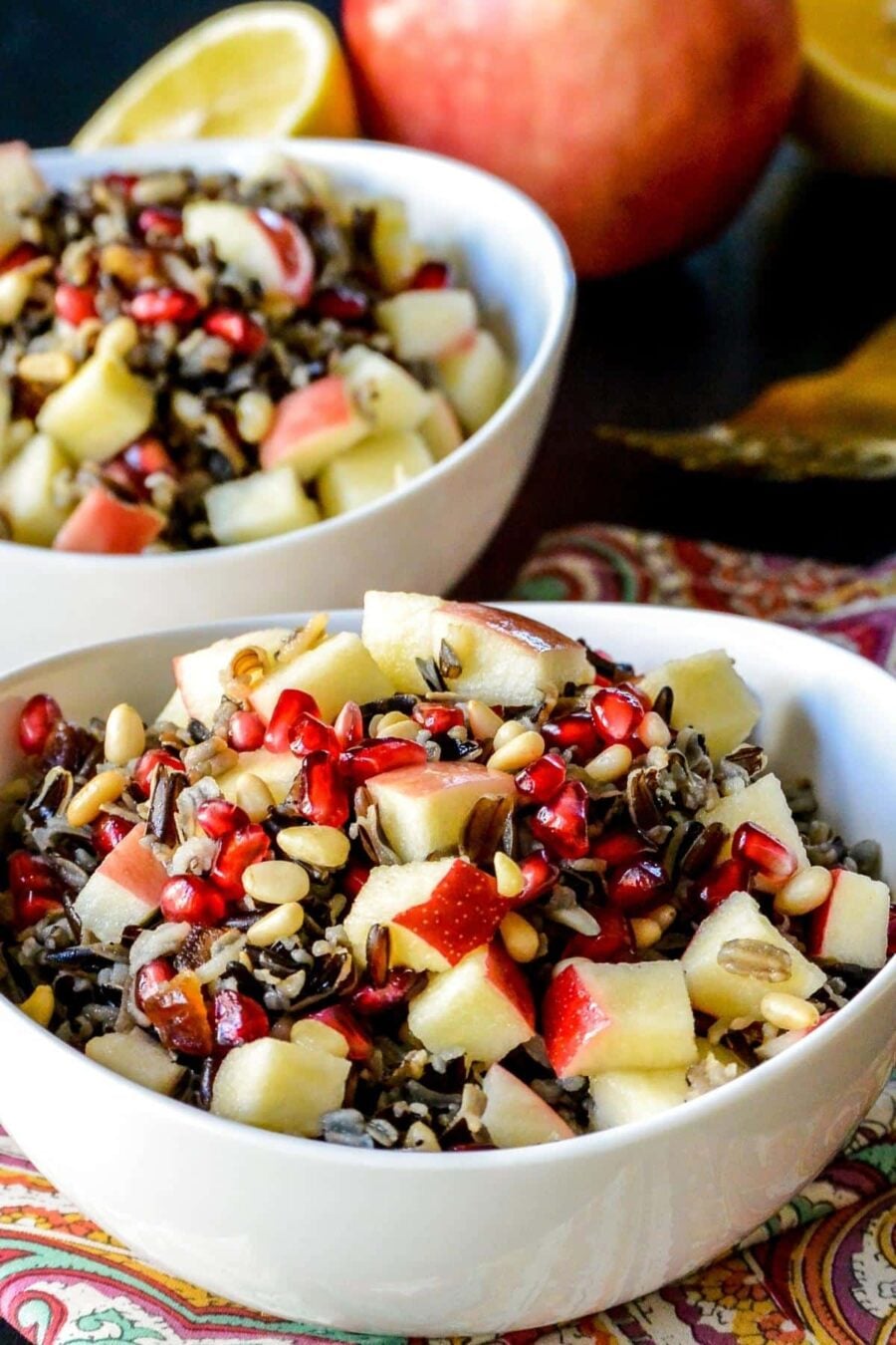 Apple Pomegranate Wild Rice Salad