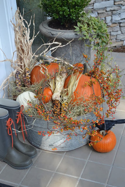 Harvest Tub Decor