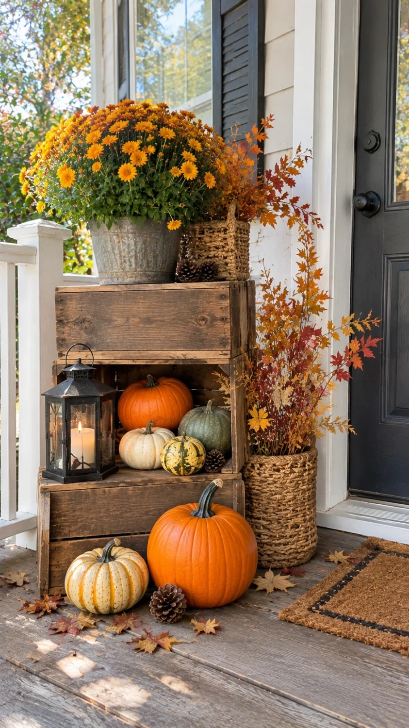 Vintage Crate Pumpkin Steps