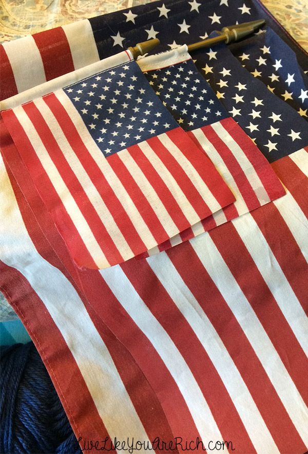 How to Make an American Flag Easy No-Sew Banner | Live Like You Are Rich